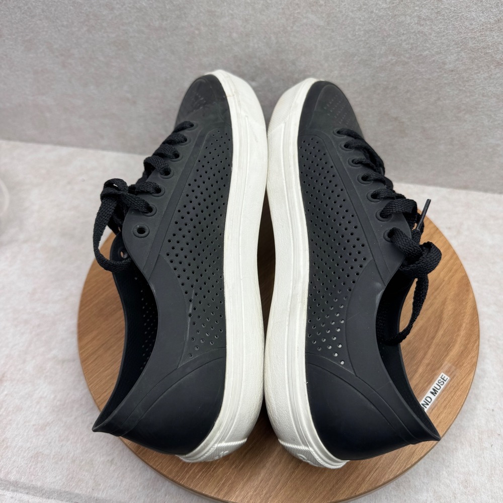 Crocs CitiLane‎ Roka Sneaker Black Men's Size 10 Water Shoes Lace Up Perforated - Picture 5 of 9